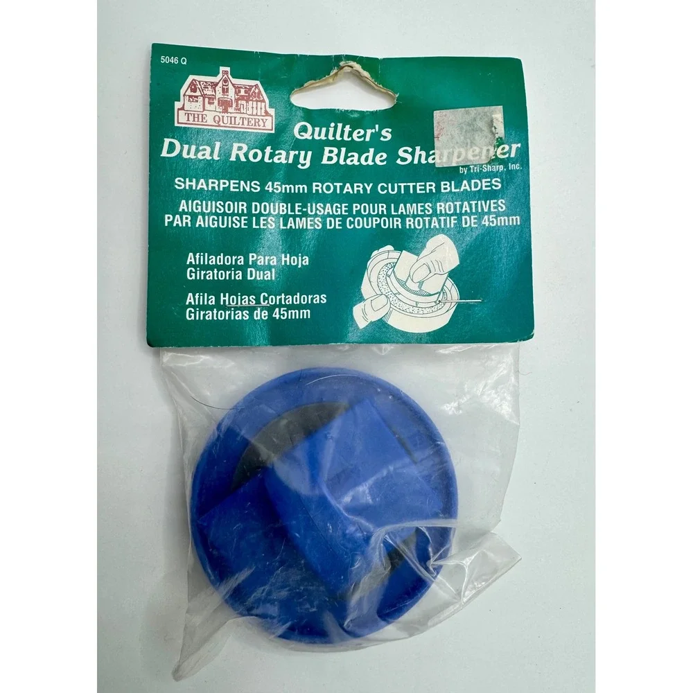 The Quiltery Dual Rotary Cutter Blade Sharpener 45mm Vintage 1996 Made in USA